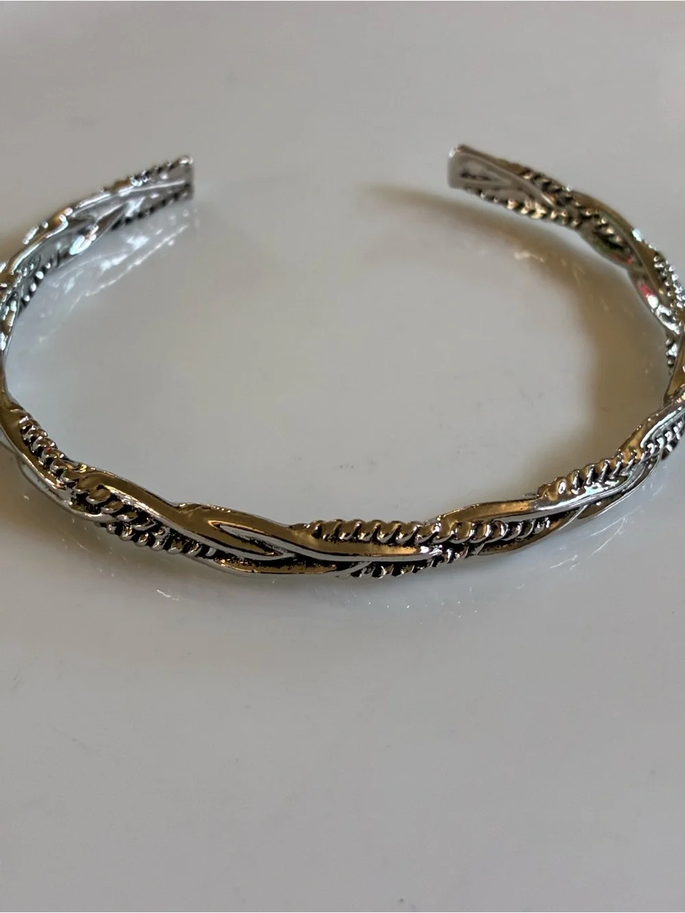 Retro Silver Twisted Thin Rope Unisex Bracelet